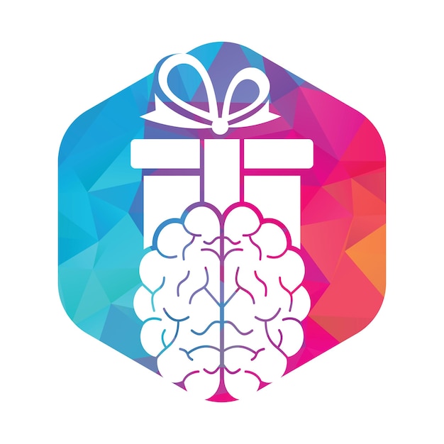Diseño del icono del logotipo de Gift Brain