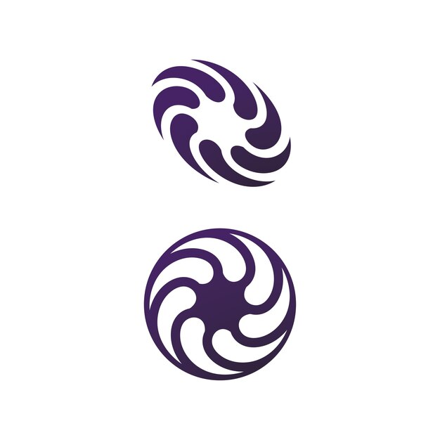 Diseño de icono de logotipo de giro de vórtice abstracto