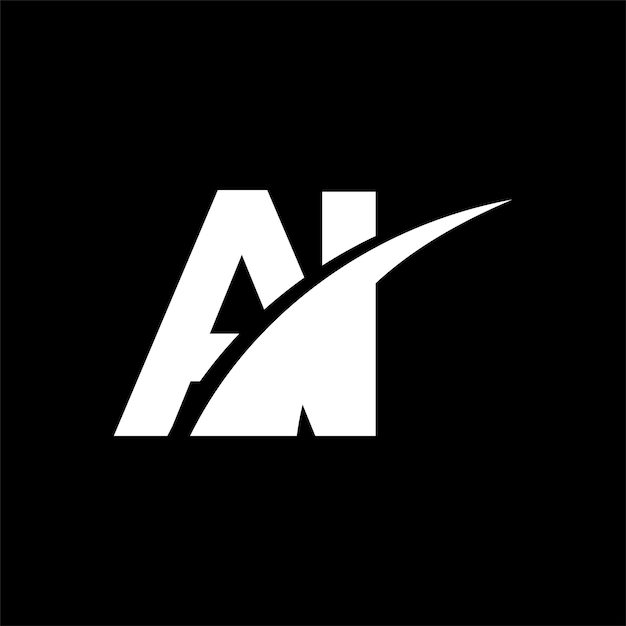 El diseño del icono del logotipo de la IA es moderno y minimalista.