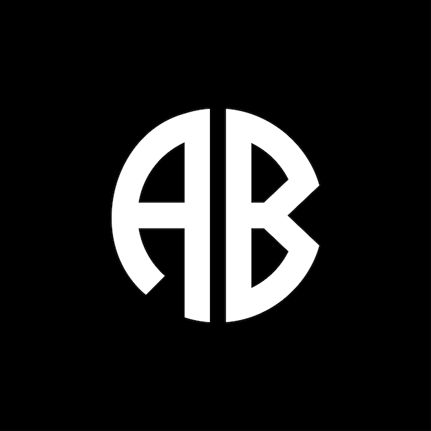Diseño del icono del logotipo de la letra AB