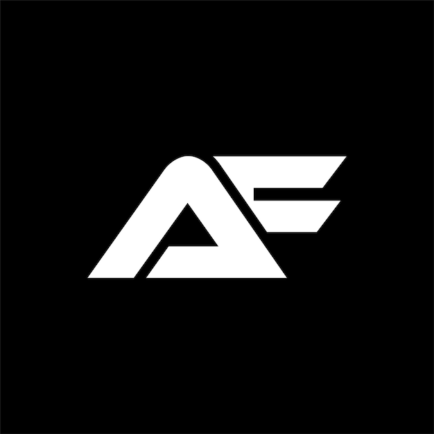 El diseño del icono del logotipo de la letra AF es moderno, minimalista y atemporal.