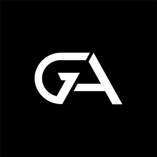Diseño del icono del logotipo de la letra AG
