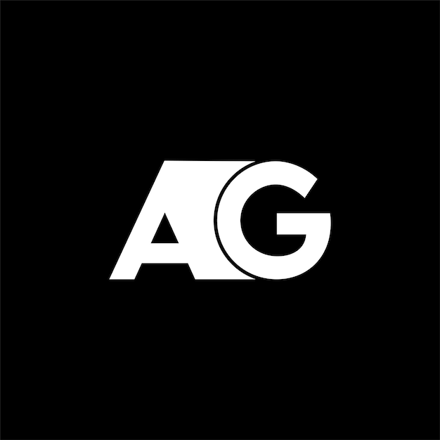 Diseño del icono del logotipo de la letra AG