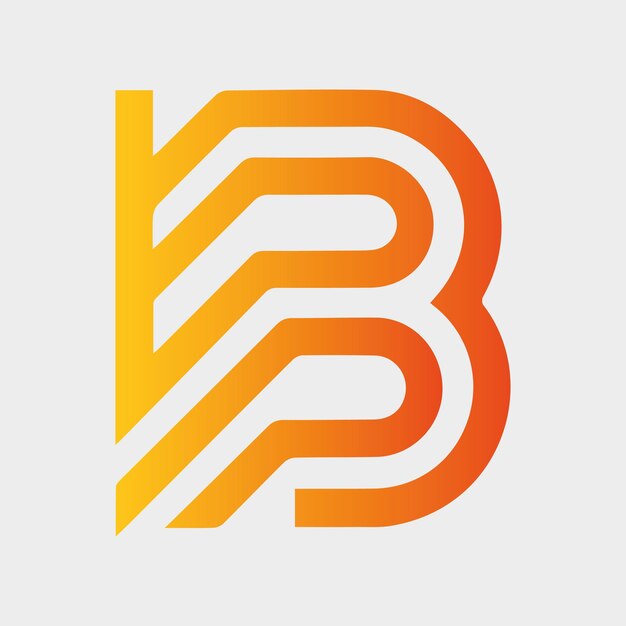 Diseño de icono de logotipo de letra B Elementos de plantilla de símbolo de logotipo de letra creativa B Vectores