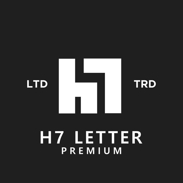 diseño de icono de logotipo de letra h7