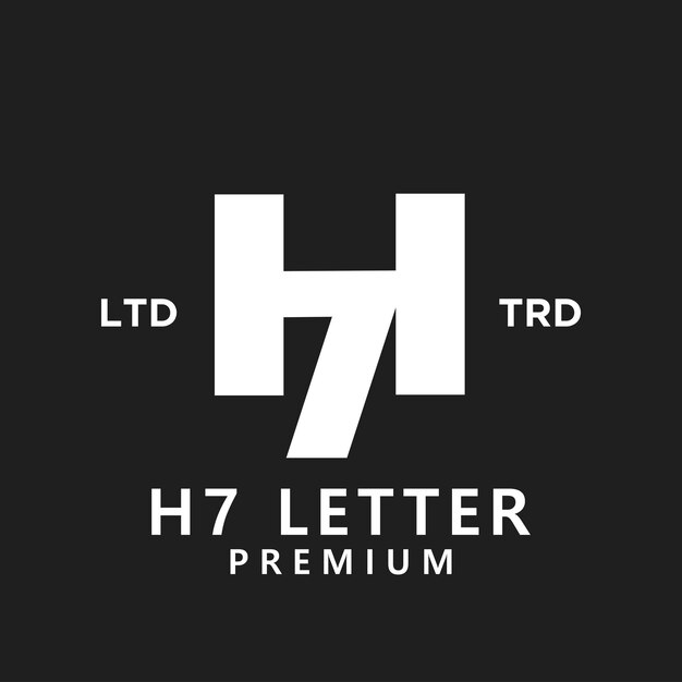 diseño de icono de logotipo de letra h7