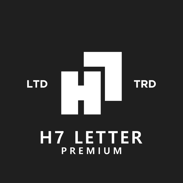 diseño de icono de logotipo de letra h7