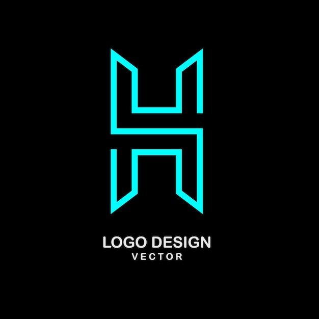 Diseño de icono de logotipo de letra H