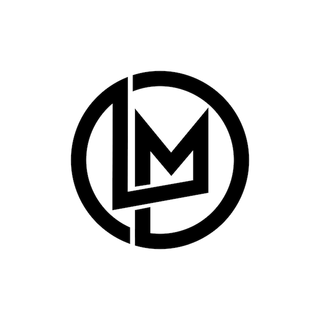 Vector diseño de icono de logotipo de letra inicial lm