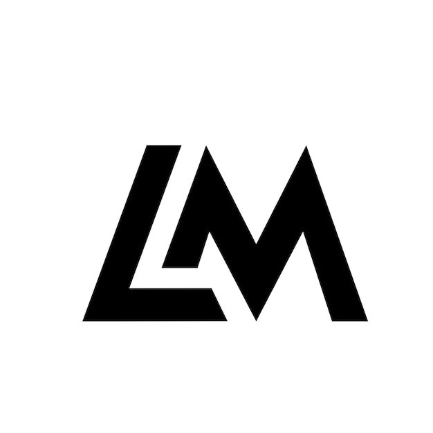 Vector diseño de icono de logotipo de letra inicial lm