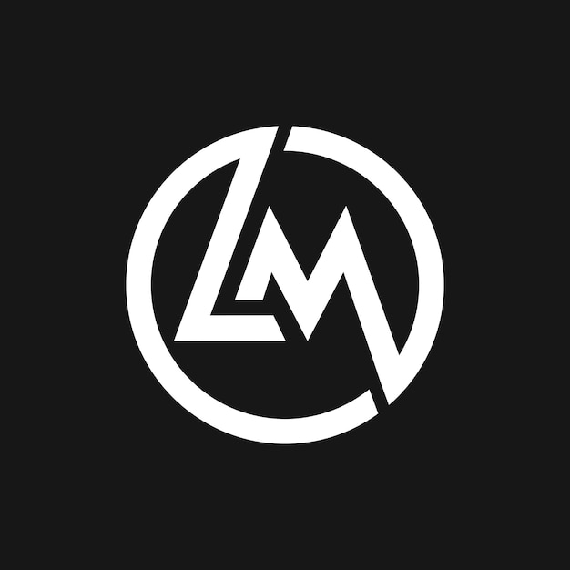 Diseño de icono de logotipo de letra inicial lm