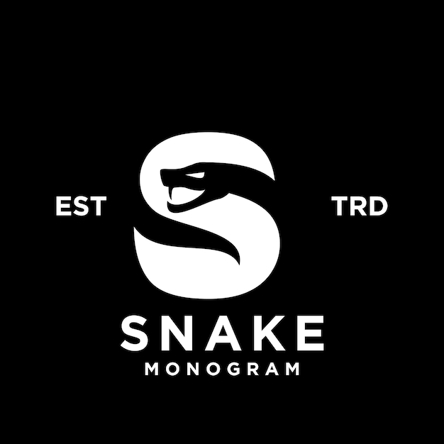 Diseño de icono de logotipo de letra inicial de serpiente S