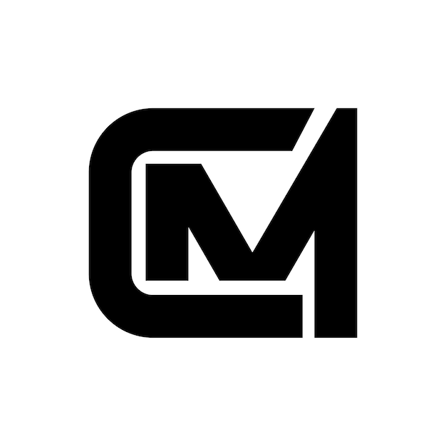 Diseño de icono del logotipo de letra monograma CM