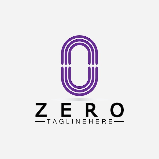 Diseño del icono del logotipo de la letra O o el número 0