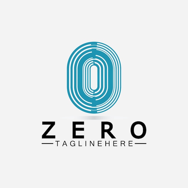 Diseño del icono del logotipo de la letra O o el número 0