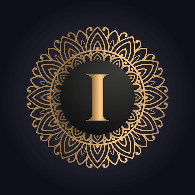 Diseño de icono de logotipo de letra premium 1. Logotipo de borde de gema de marco de joyería de lujo. Icono de Belleza, Moda, Spa