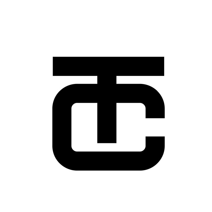 Vector diseño de icono del logotipo de la letra tc tc