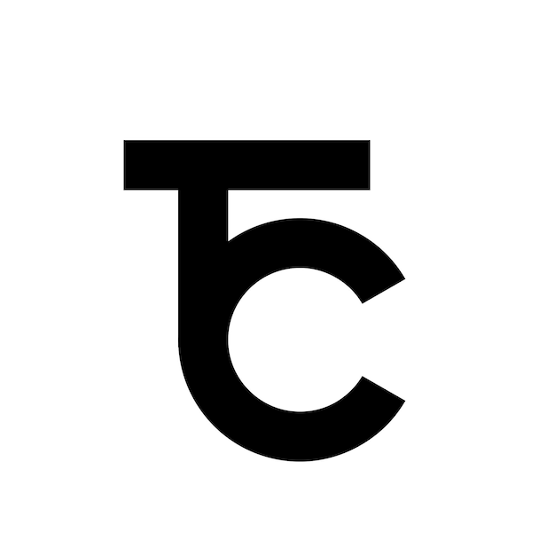 Diseño de icono del logotipo de la letra tc tc