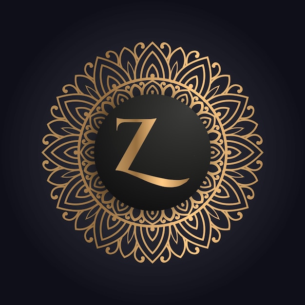 Diseño de icono de logotipo de letra Z premium. Logotipo de borde de gema de marco de joyería de lujo. Icono de Belleza, Moda, Spa
