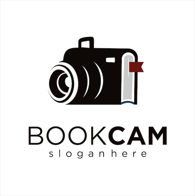 Diseño de icono de logotipo de libro de fotografía stock vectorial