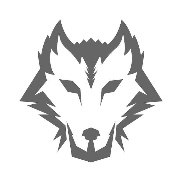 Vector diseño de icono de logotipo de lobo