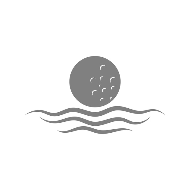 Diseño de icono de logotipo de luna