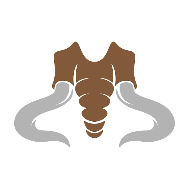 Diseño de icono de logotipo de mamut