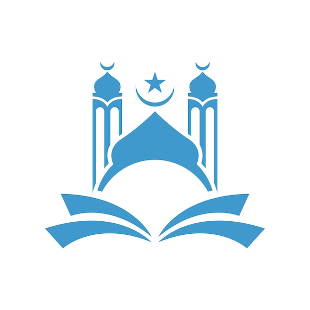 Diseño del icono del logotipo de la mezquita