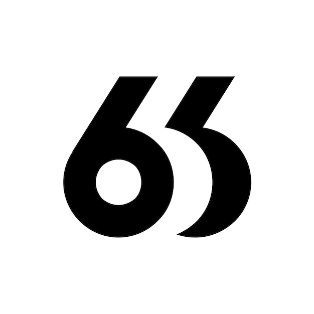 Diseño de icono de logotipo de monograma de 666 letras