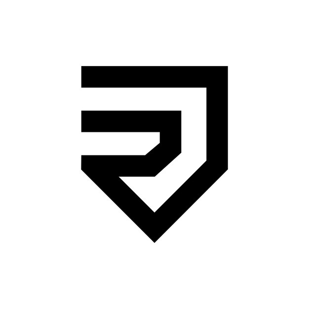 Diseño de icono del logotipo del monograma de letra JR