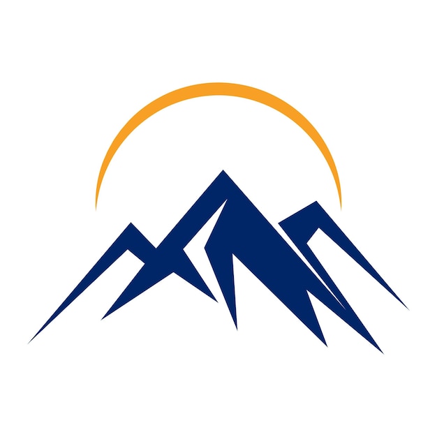 Diseño de icono de logotipo de montaña