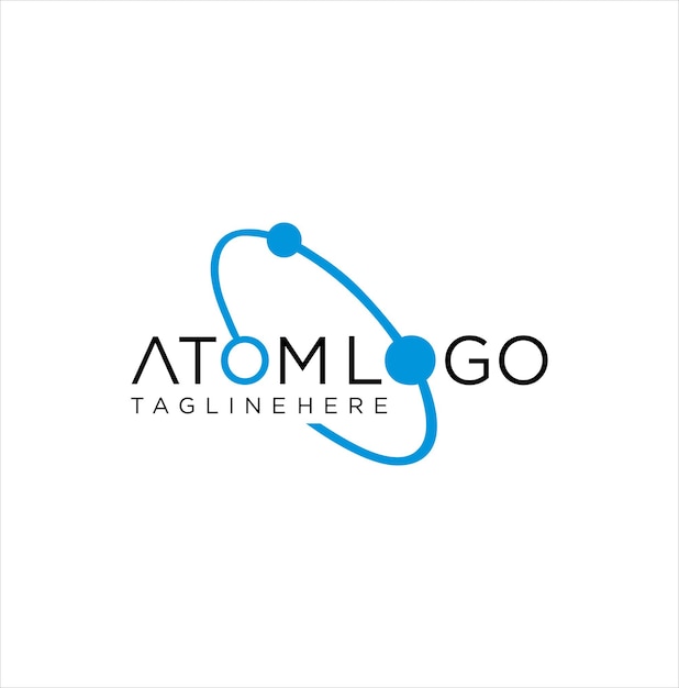 El diseño del icono del logotipo de Neutron Atom Vector Stock