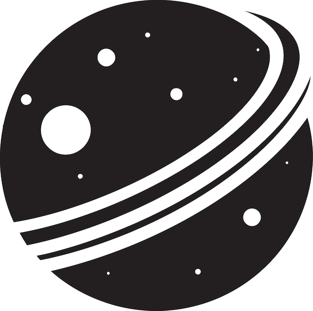 Vector el diseño del icono del logotipo de la odisea interplanetaria el vector del logotipo del planeta del reino astral