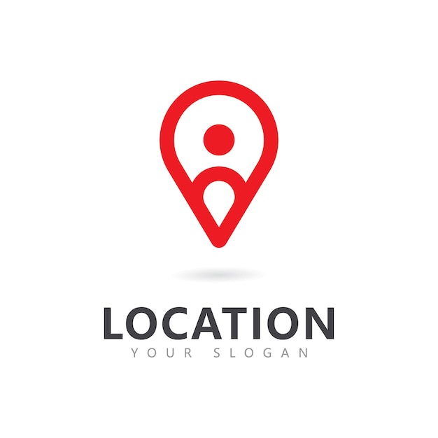 Diseño de icono de logotipo de pin de ubicación abstracta