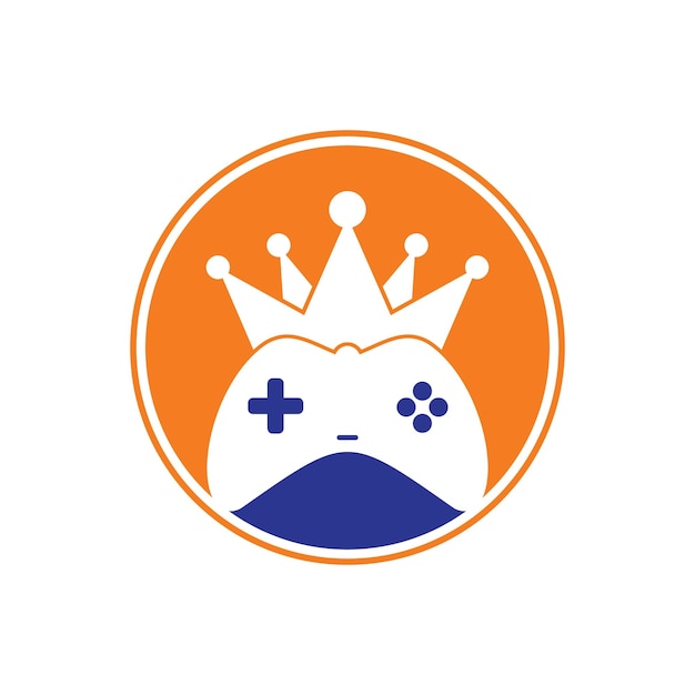 Diseño del icono del logotipo del rey del juego