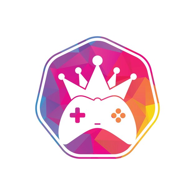 Vector diseño del icono del logotipo del rey del juego