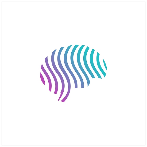 diseño de icono de logotipo de tecnología cerebral con símbolo de punto de conexión creativa icono vectorial de logotipo de conexión cerebral