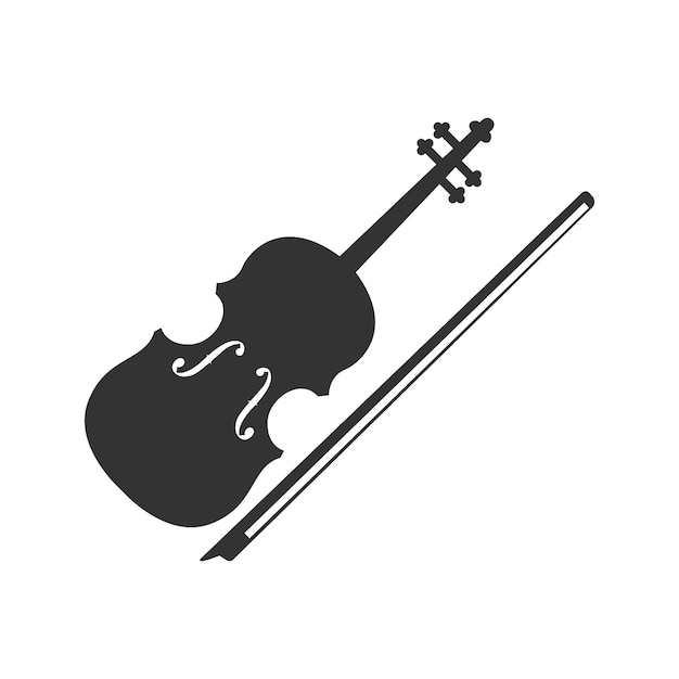 Diseño del icono del logotipo del violín