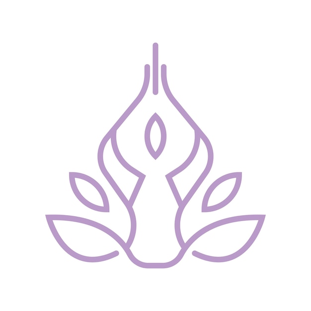 Vector diseño de icono de logotipo de yoga