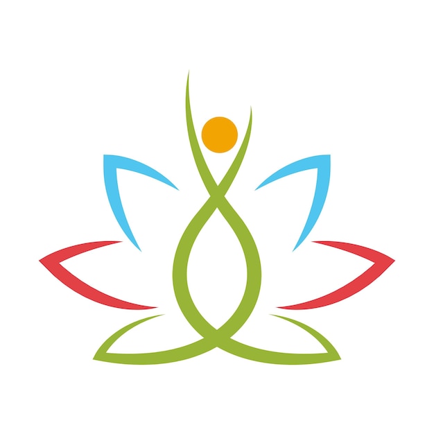 Diseño de icono de logotipo de yoga