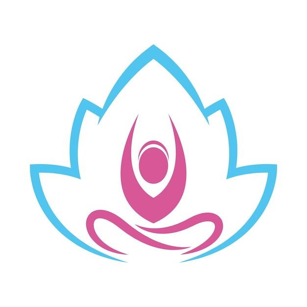 Diseño de icono de logotipo de yoga