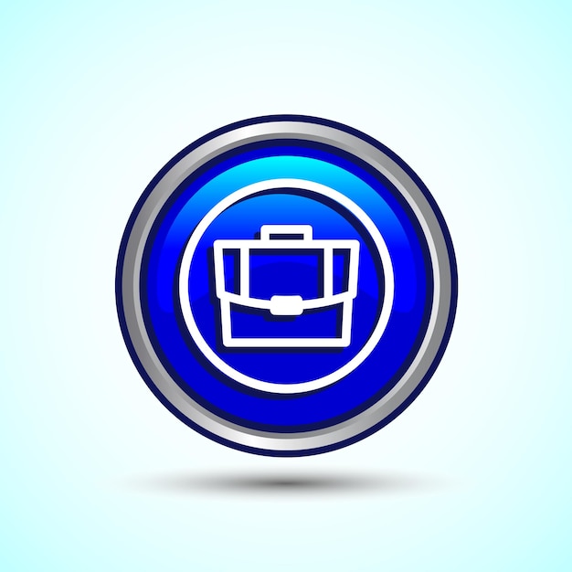 Diseño de icono de maletín Ilustración icono de bolsa para aplicaciones y sitios web Diseño de botón de color rojo