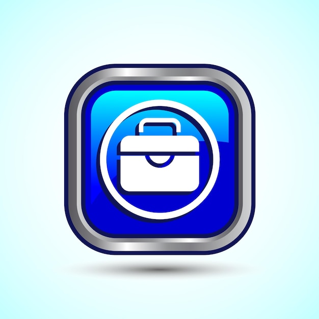 Diseño de icono de maletín Ilustración icono de bolsa para aplicaciones y sitios web Diseño de botón de color rojo