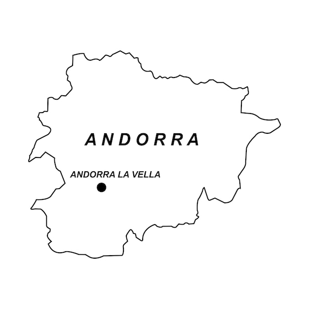 Diseño del icono del mapa de Andorra