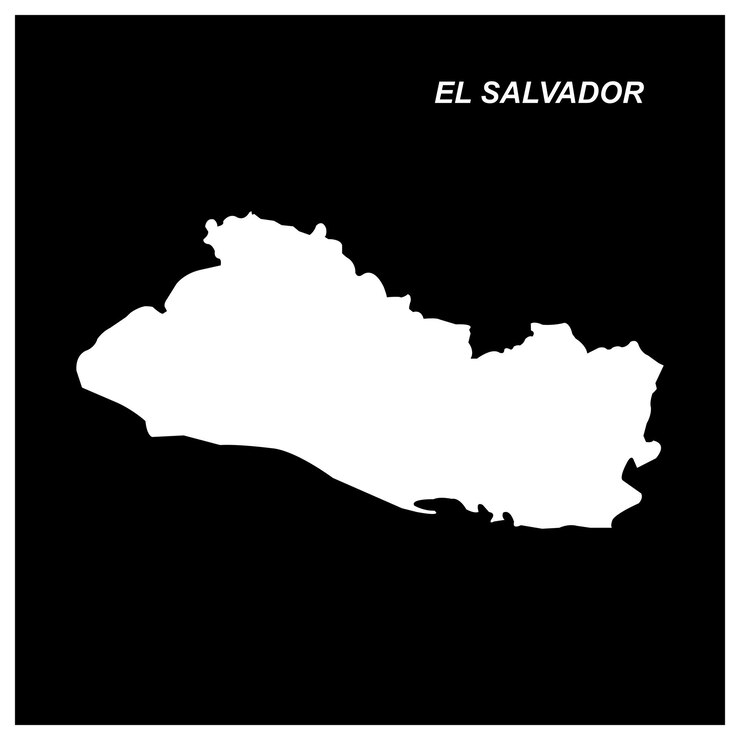 Vector diseño del icono del mapa de el salvador