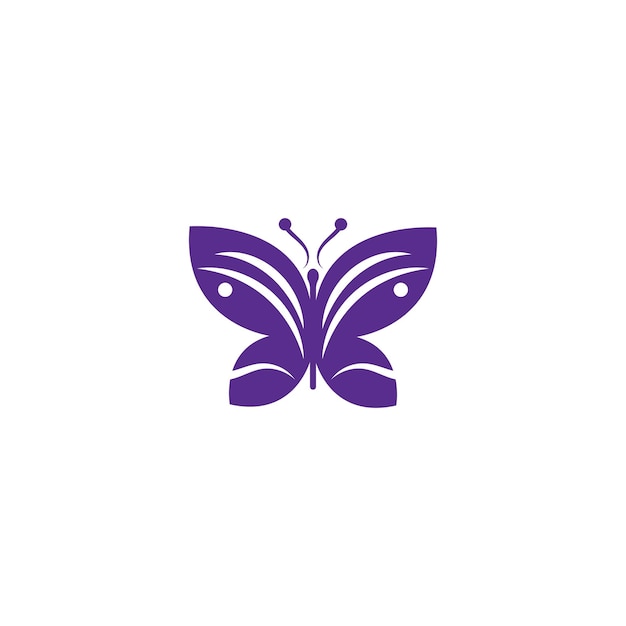 Diseño de icono de mariposa de belleza