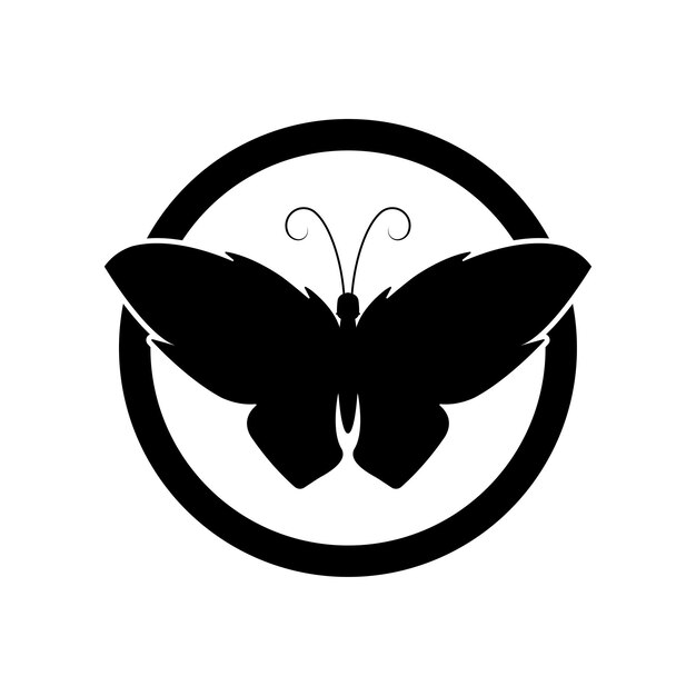 Diseño de icono de mariposa de belleza