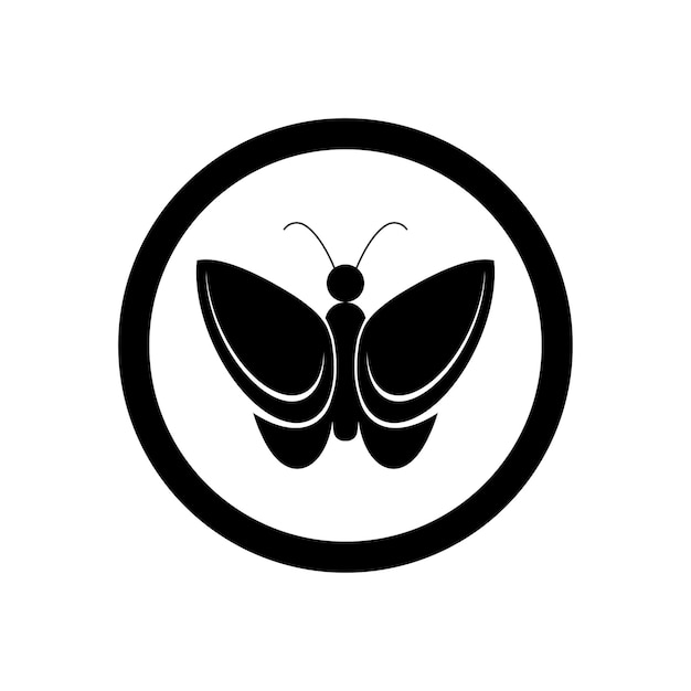 Diseño de icono de mariposa de belleza