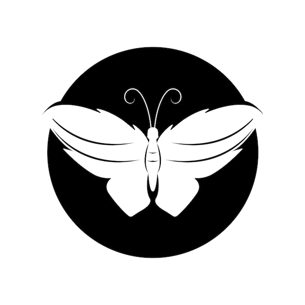 Diseño de icono de mariposa de belleza