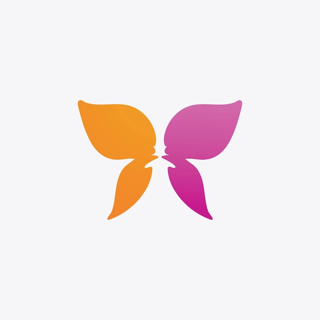 Diseño de icono de mariposa de belleza